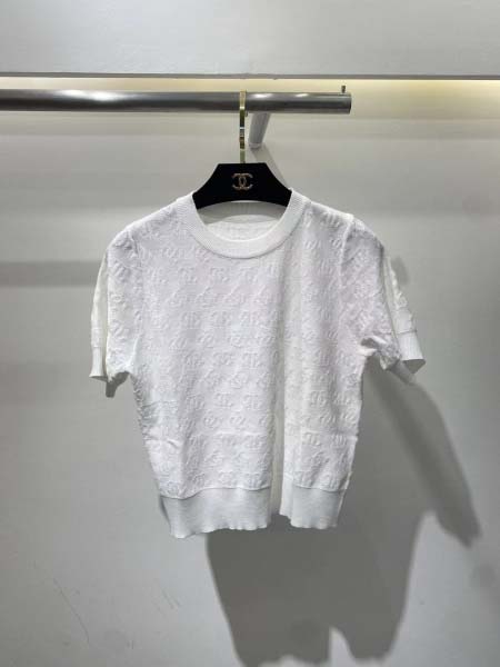 2025年4月30日入荷春夏新作Chanelニット半袖 Tシ...