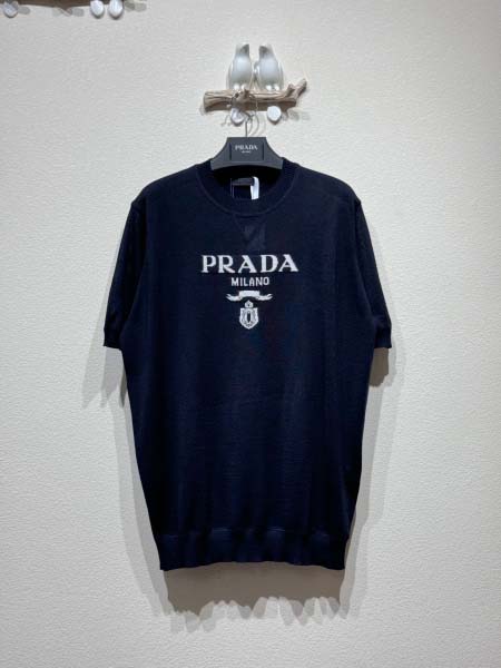 2025年5月23日入荷新作Pradaニットの半袖男女兼用高...