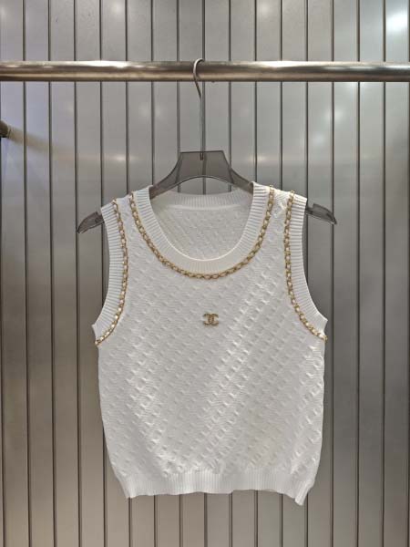 2025年6月10日入荷春夏新作chanelニット タンクトップ ファッション/誕生日プレゼント/贈り物 can工場