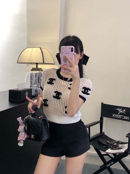 2025年6月10日入荷春夏新作CHANEL透かし編みの上着ですファッション/誕生日プレゼント/贈り物 can工場