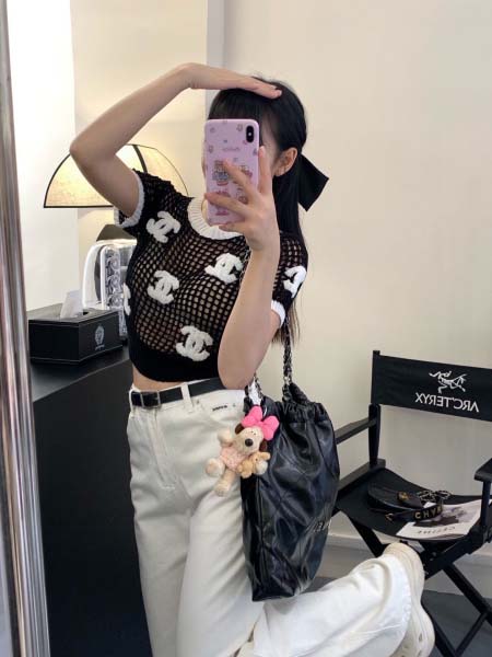 2025年6月10日入荷春夏新作CHANEL透かし編みの上着ですファッション/誕生日プレゼント/贈り物 can工場