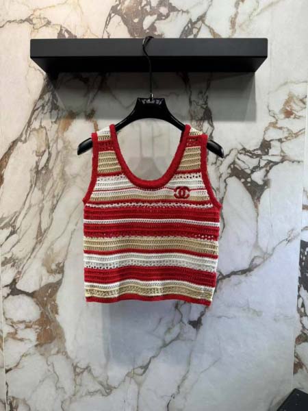 2025年6月9日入荷春夏新作Chanelニット タンクトッ...