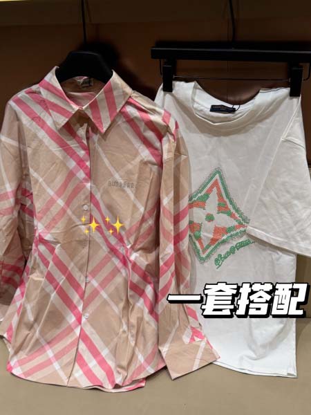 2025年6月9日入荷春夏新作BURBERRY長袖シャツ+半...