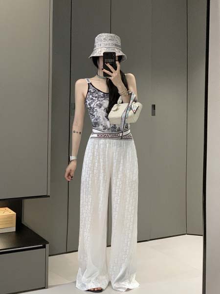 2025年6月9日入荷春夏新作Diorワイドパンツ +キャミ...