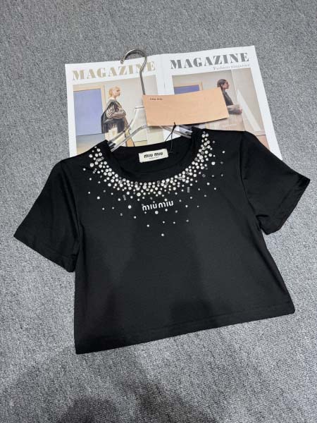 2025年6月9日入荷春夏新作Miumiu半袖Tシャツファッ...