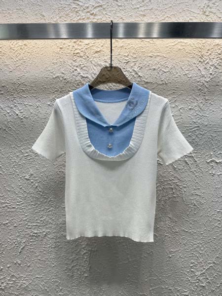 2025年6月9日入荷春夏新作Chanelニット半袖ファッシ...