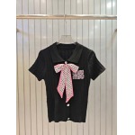 2025年6月9日入荷春夏新作Miumiuニット半袖ファッション/誕生日プレゼント/贈り物 can工場