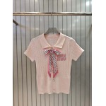 2025年6月9日入荷春夏新作Miumiuニット半袖ファッション/誕生日プレゼント/贈り物 can工場
