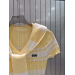 2025年6月9日入荷春夏新作Miumiuニット半袖ファッション/誕生日プレゼント/贈り物 can工場