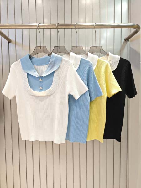 2025年6月9日入荷春夏新作Chanelニット半袖ファッシ...