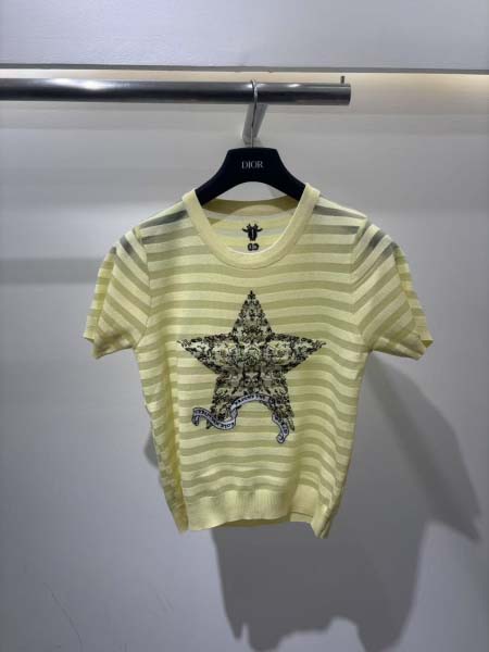 2025年6月10日入荷春夏新作Diorニット半袖ファッショ...