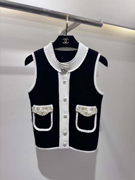 2025年6月10日入荷春夏新作Chanelニット ベストフ...