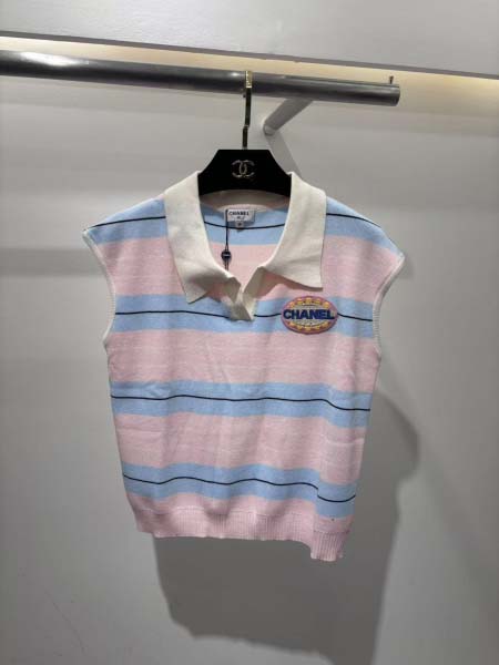 2025年6月10日入荷春夏新作Chanelニット半袖ファッ...