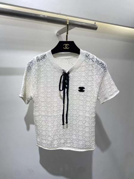 2025年6月10日入荷春夏新作Chanelニット半袖ファッ...