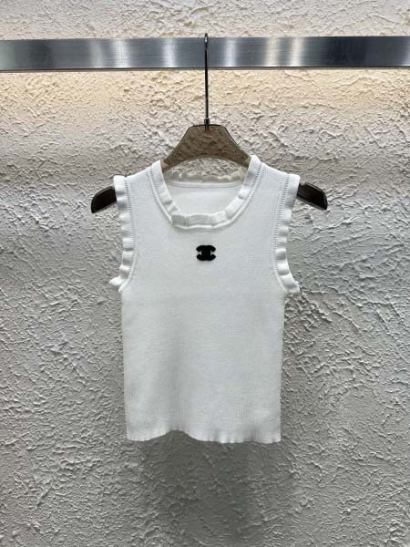 2025年6月10日入荷春夏新作chanelニットタンクトッ...