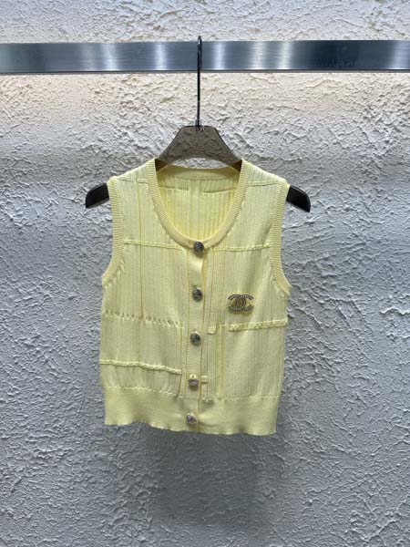 2025年6月10日入荷春夏新作chanelニットタンクトッ...