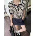 2025年6月10日入荷春夏新作Miumiuニット半袖ファッション/誕生日プレゼント/贈り物 can工場
