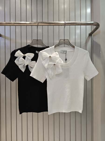 2025年6月10日入荷春夏新作chanelニット半袖ファッ...