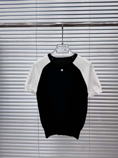 2025年6月10日入荷春夏新作Chanelニット半袖ファッ...