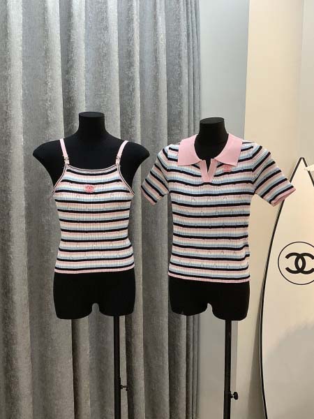 2025年6月10日入荷春夏新作Chanelニットキャミソー...