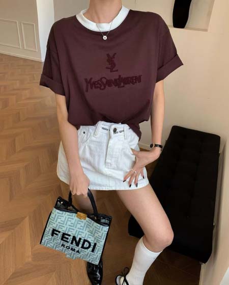 2025年6月10日入荷春夏新作ysl半袖 Tシャツファッシ...
