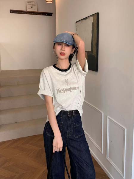2025年6月10日入荷春夏新作ysl半袖 Tシャツファッシ...