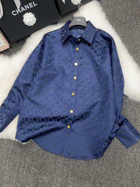 2025年6月10日入荷春夏新作Fendi夏 長袖シャツファ...