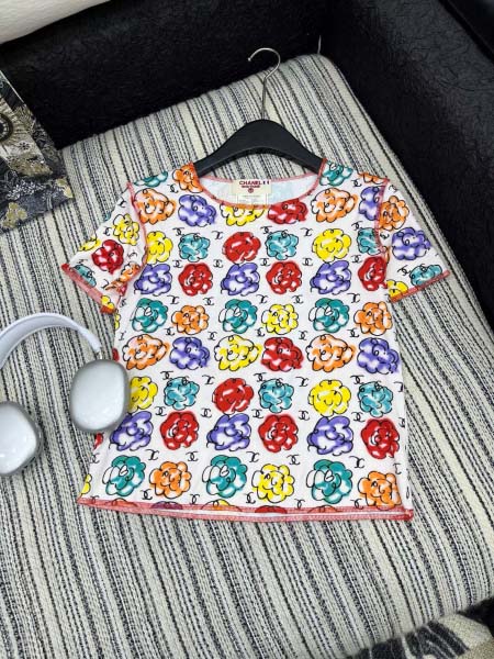 2025年6月10日入荷春夏新作Chanel半袖Tシャツファ...