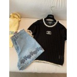 2025年6月10日入荷春夏新作Chanel新作透かし半袖ファッション/誕生日プレゼント/贈り物 can工場