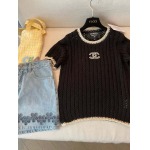2025年6月10日入荷春夏新作Chanel新作透かし半袖ファッション/誕生日プレゼント/贈り物 can工場