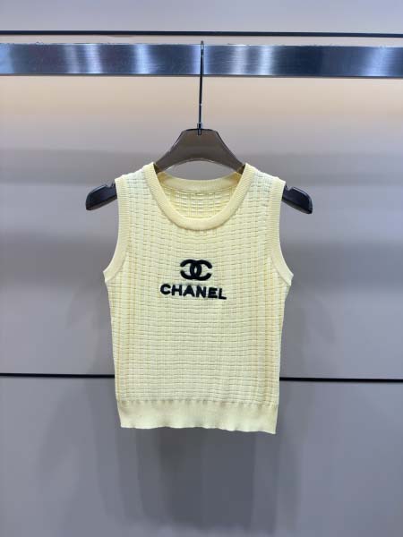 2025年6月12日入荷春夏新作chanelニット半袖ファッ...