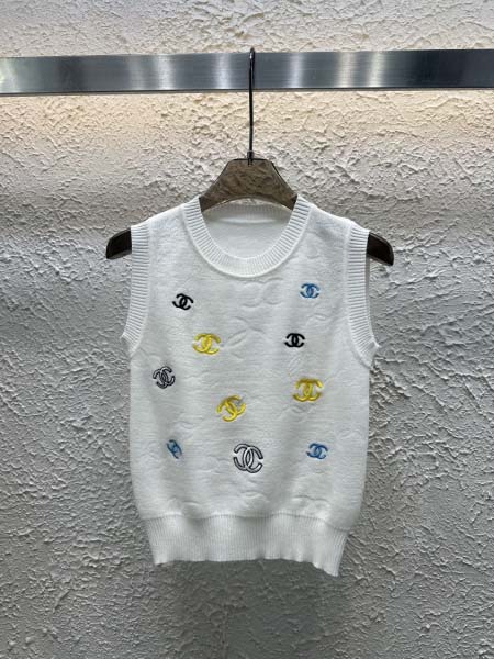 2025年6月16日入荷春夏新作chanelニット半袖ファッ...