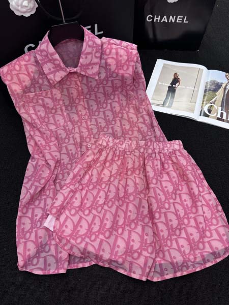 2025年6月16日入荷春夏新作Dior 夏 セット上下ファ...