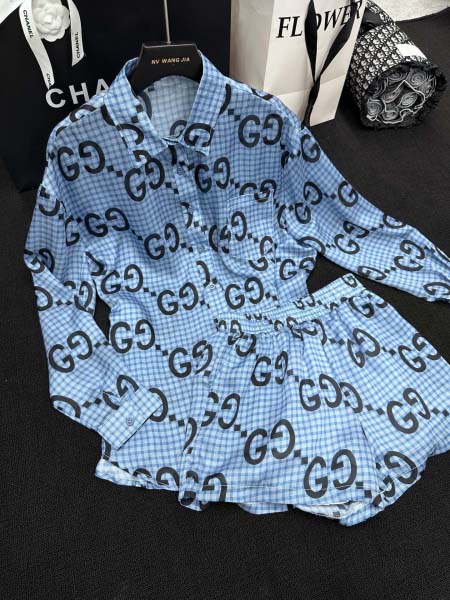 2025年6月16日入荷春夏新作Gucci夏 セット上下ファ...