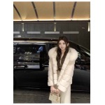 2025年11月18日入荷秋冬新作CHANEL 狐毛襟定染パーカ環保フェイクミンク草ゆったり保温外套