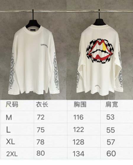 2025年12月4日秋冬新作Chrome heartstシャツ高品質人気商品/LDF工場