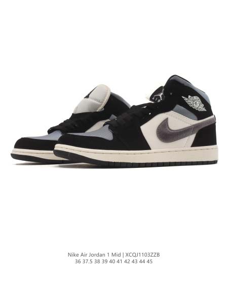 2025年12月新品（NIKE）AIR JORDAN 1 MID人気 スニーカー男女兼用/誕生日プレゼント/XH工場