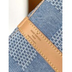 2025年12月9日入荷Louis Vuitton バッグN40739 Keepall Bandoulière 50 Damier Denim 3D 50.0 x 29.0 x 23.0 高品質新作/誕生日プレゼント/ZC工場