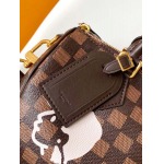 2025年12月9日入荷Louis Vuitton バッグN40772 Speedy 25 Damier Ebene Nigo 15 x 15 x 25 高品質新作/誕生日プレゼント/ZC工場