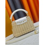 2026年8月8日入荷ヴィトンバッグM28548 M28549   Capucines  Rattan  Monogram  LV   21 x 14 x 8 (CM)人気の新作/誕生日プレゼント/ZC工場
