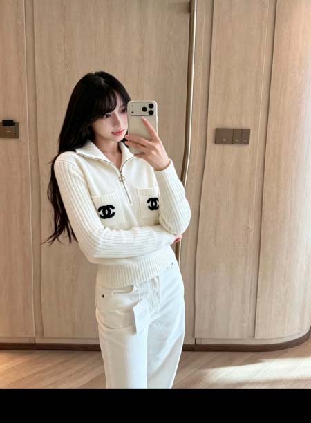 2026年10月15日入荷秋冬新作Chanel長袖女性用ファ...