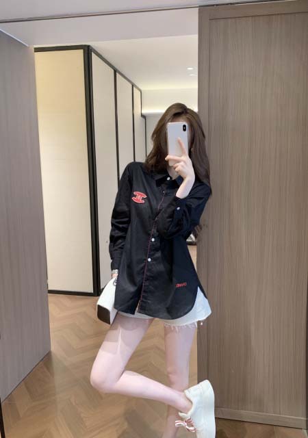2026年10月15日入荷秋冬新作Chanelシャツ女性用フ...